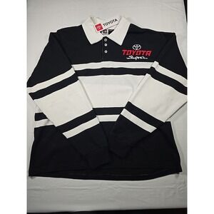 NWT Toyota Supra Mens Medium Long Sleeve Polo Shirt Drag Racing Cars Drift